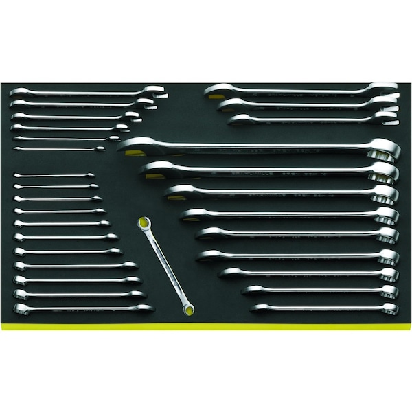 Double open ended Wrenchs i.TCS inlay No.TCS 10+13+24/30 3/3-tray30-pcs.
